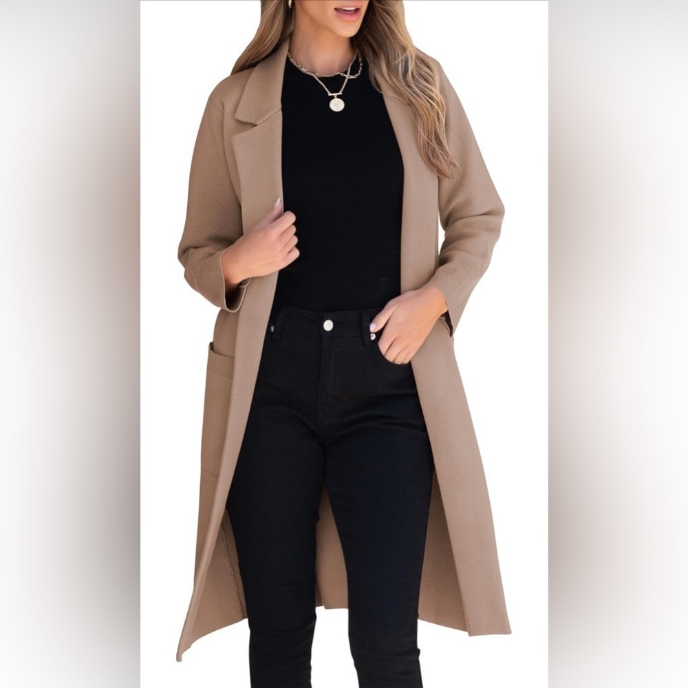 NWT- Prinbara Women’s Open Front Thick Knit Oversized Cardigan Sweater